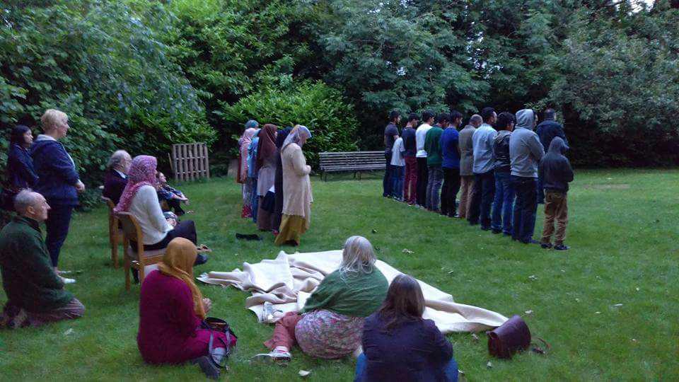 Muslims and Christians praying together in Birmingham