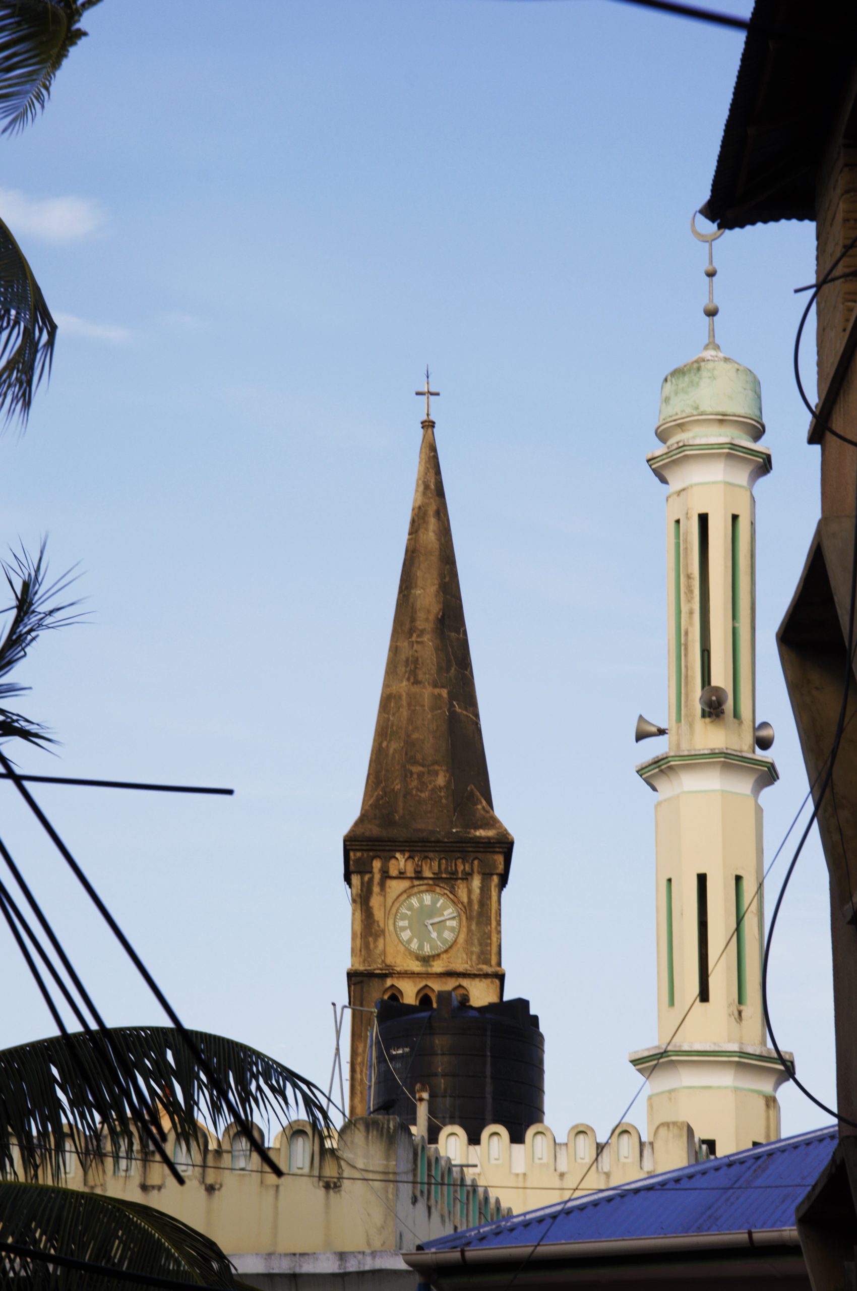 Mosque and Church side by side in Zanzibar