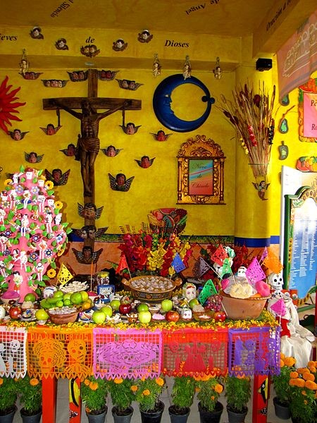 An 'altar' on the Mexican 'Day of the Dead' festival