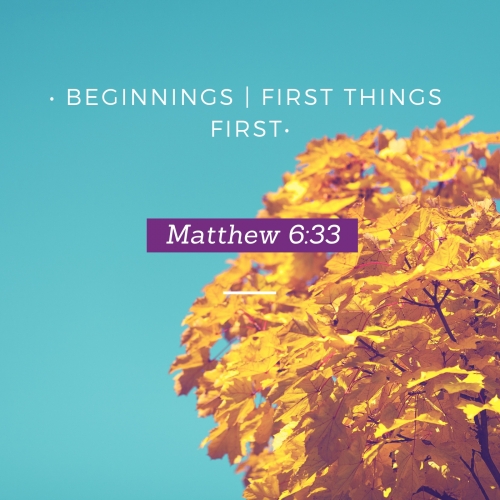beginnings first things first