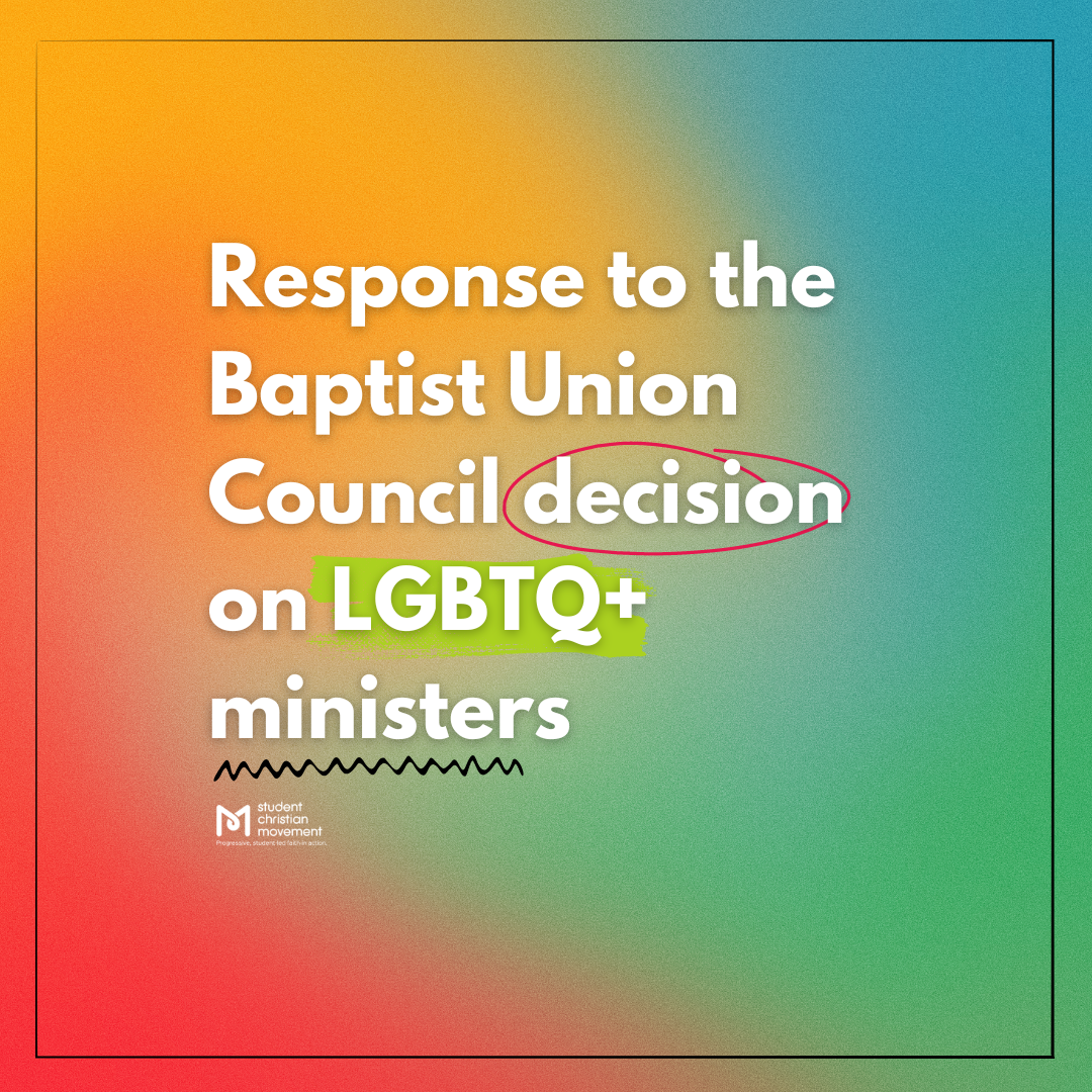 Response to the Baptist Union Council decision on LGBTQ ministers