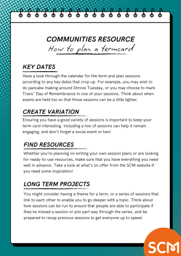 Plan a term card- image