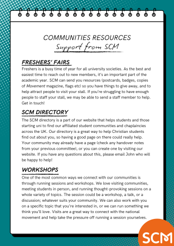 Support from National SCM- image